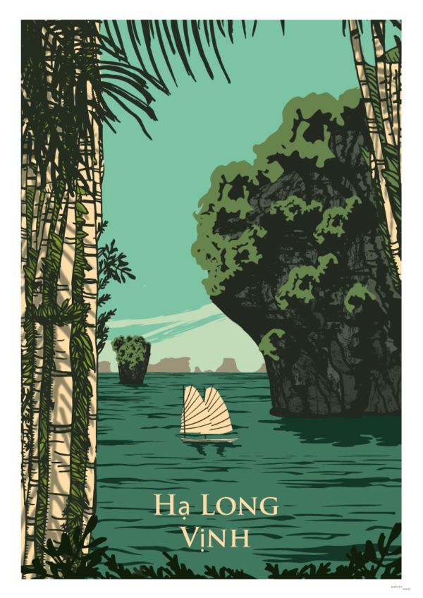 Affiche baie d'Halong