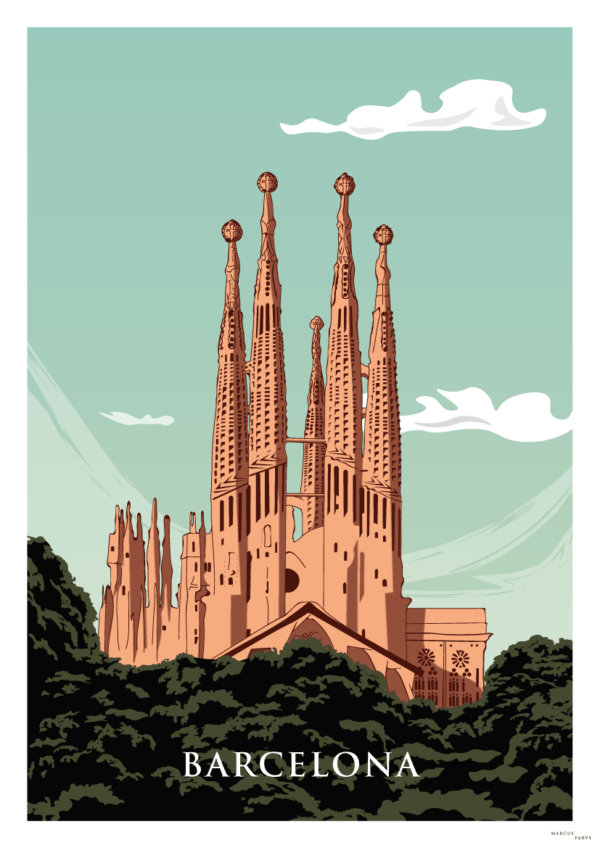 Affiche Barcelone - 1000 exemplaires