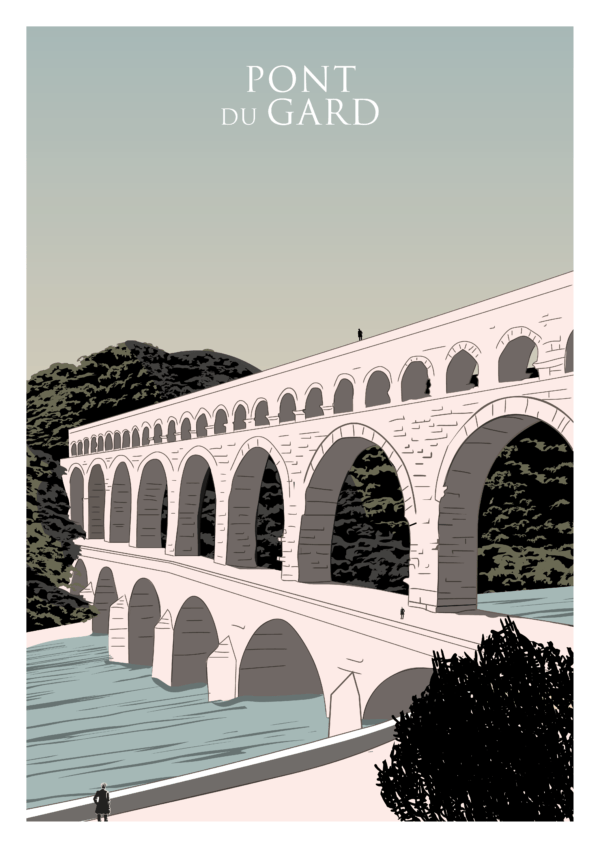 Affiche Pont du Gard - 500 exemplaires